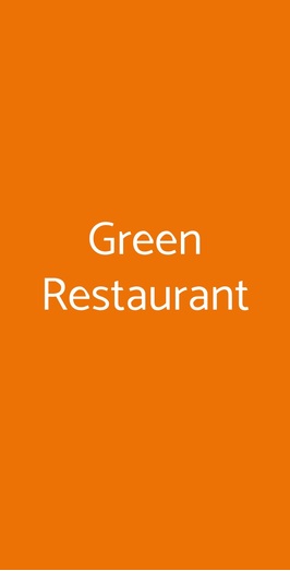 Green Restaurant, Milano