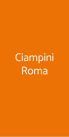 Ciampini Roma, Roma