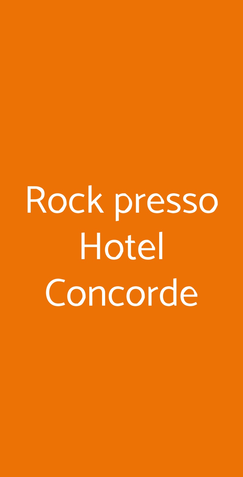 Rock presso Hotel Concorde Arona menù 1 pagina