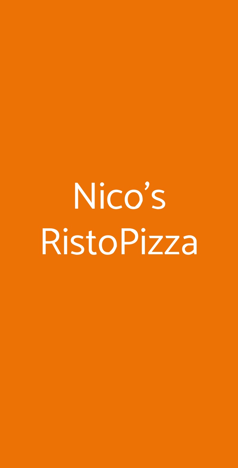Nico's RistoPizza Parma menù 1 pagina