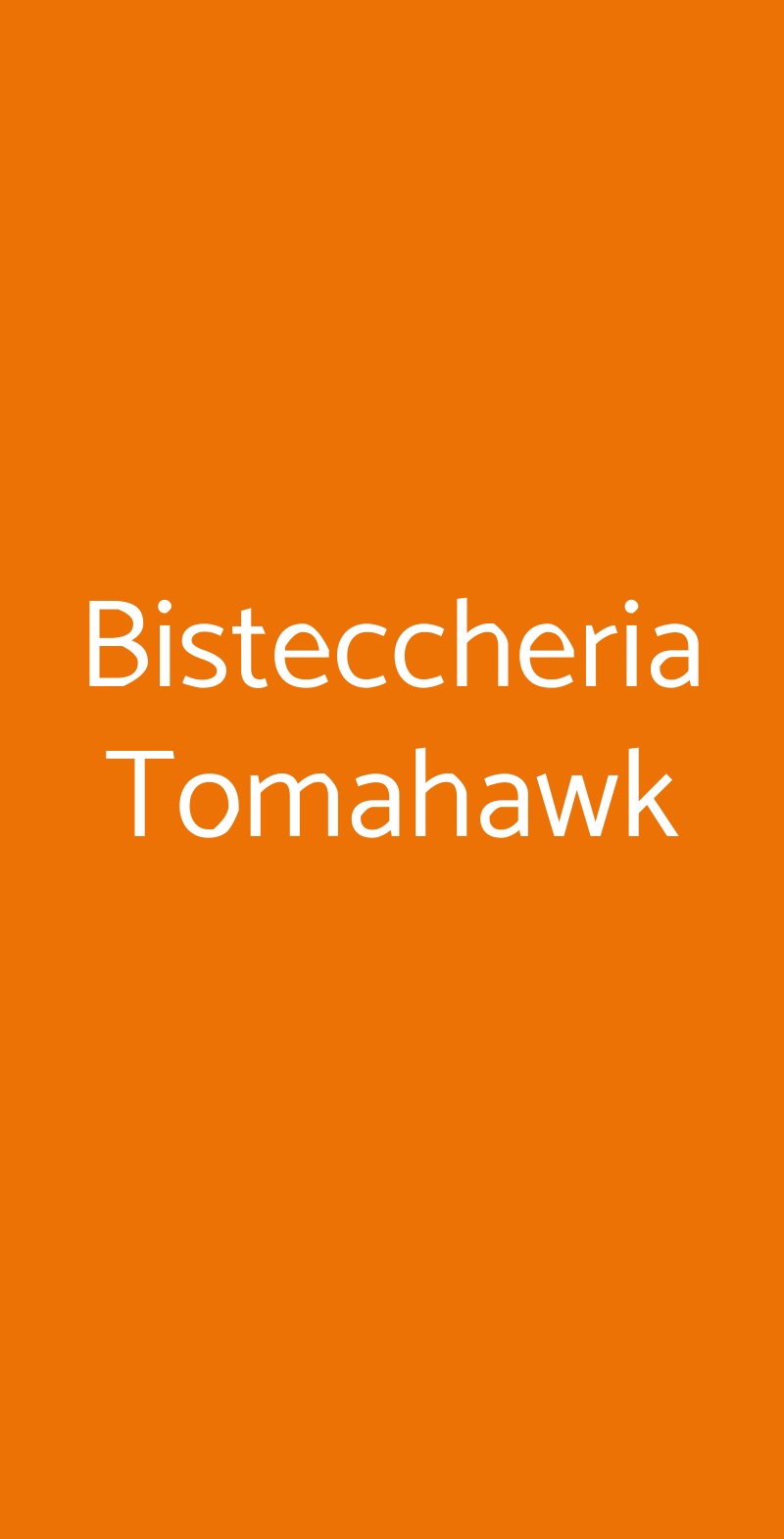 Bisteccheria Tomahawk Roma menù 1 pagina