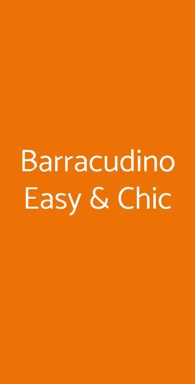 Barracudino Easy & Chic Monza menù 1 pagina