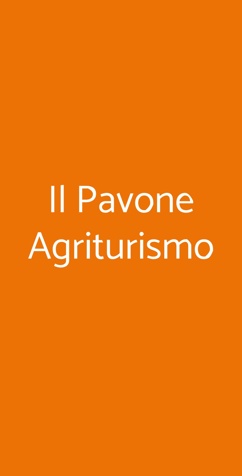 Il Pavone Agriturismo Nardò menù 1 pagina