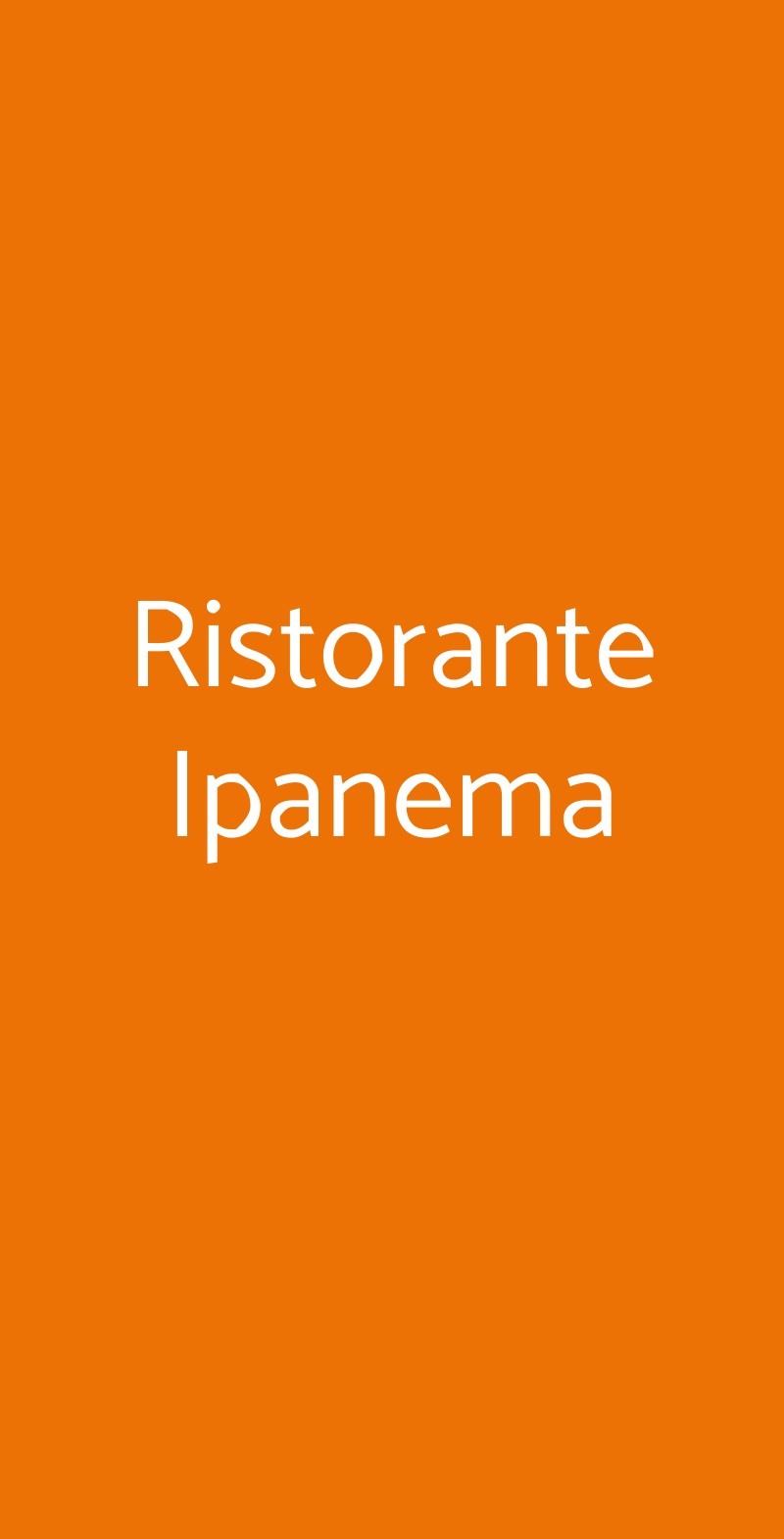 Ristorante Ipanema Jesolo menù 1 pagina