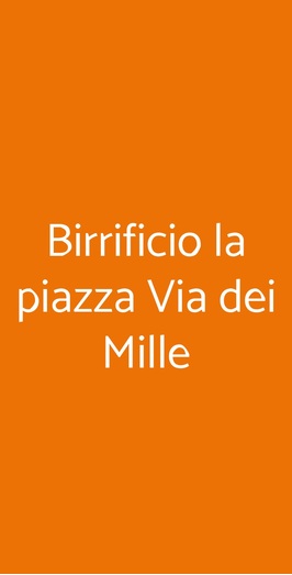 Birrificio La Piazza Via Dei Mille, Torino