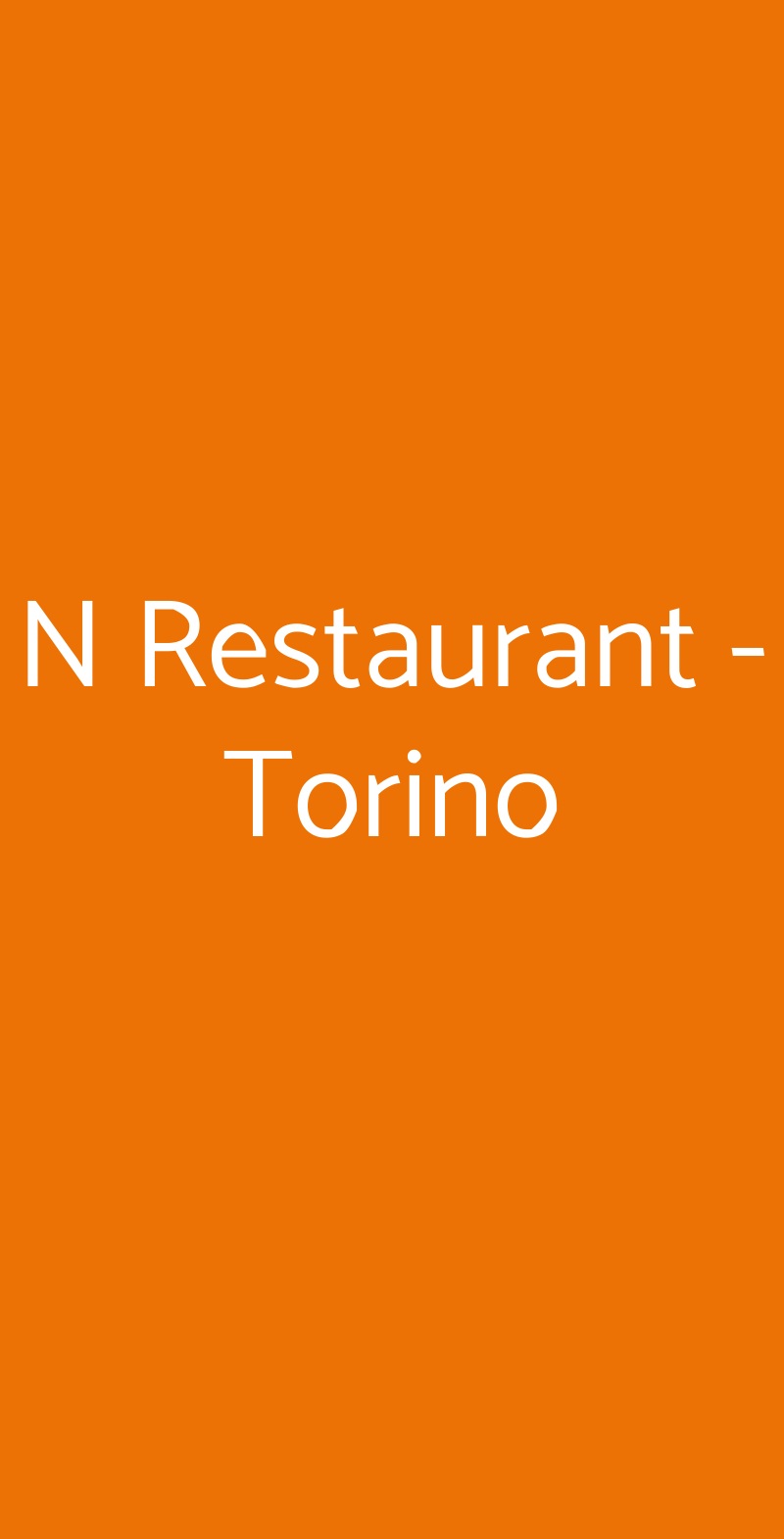 N Restaurant - Torino Torino menù 1 pagina
