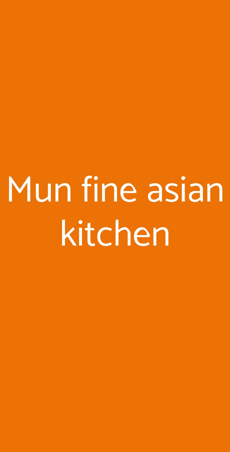 Mun fine asian kitchen Milano menù 1 pagina