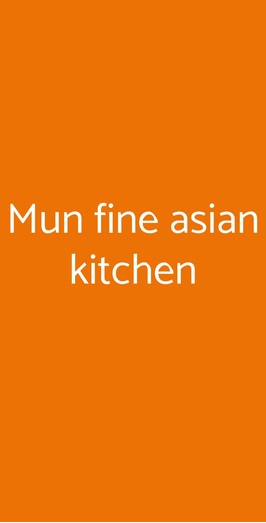 Mun Fine Asian Kitchen, Milano