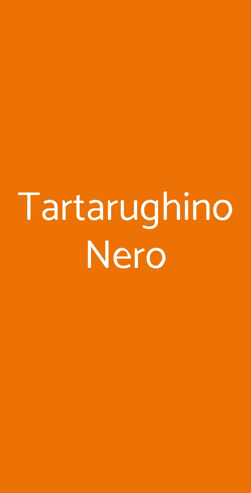Tartarughino Nero Roma menù 1 pagina