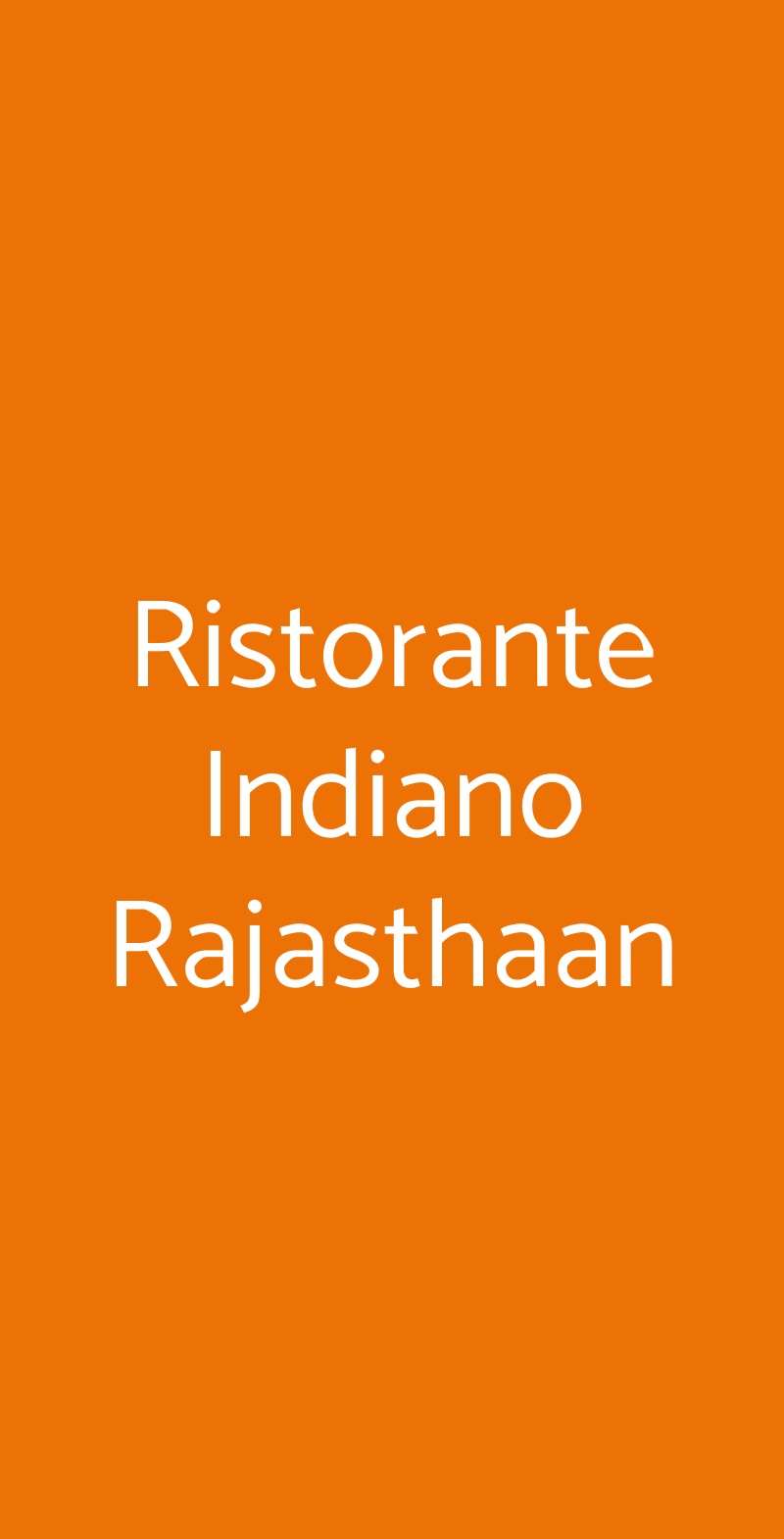 Ristorante Indiano Rajasthaan Padova menù 1 pagina