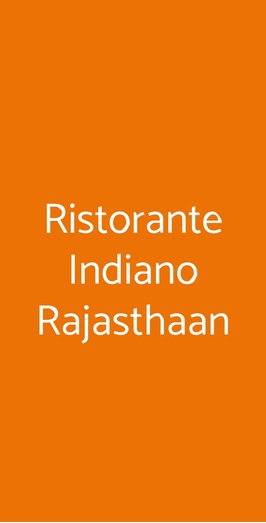 Ristorante Indiano Rajasthaan, Padova