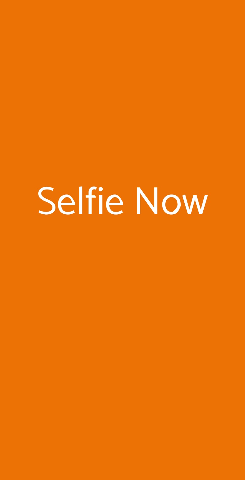 Selfie Now Roma menù 1 pagina