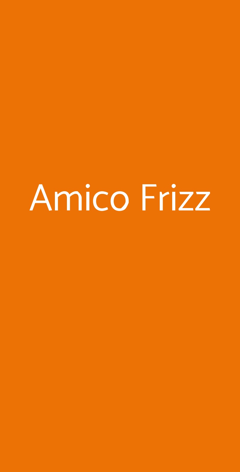 Amico Frizz Firenze menù 1 pagina