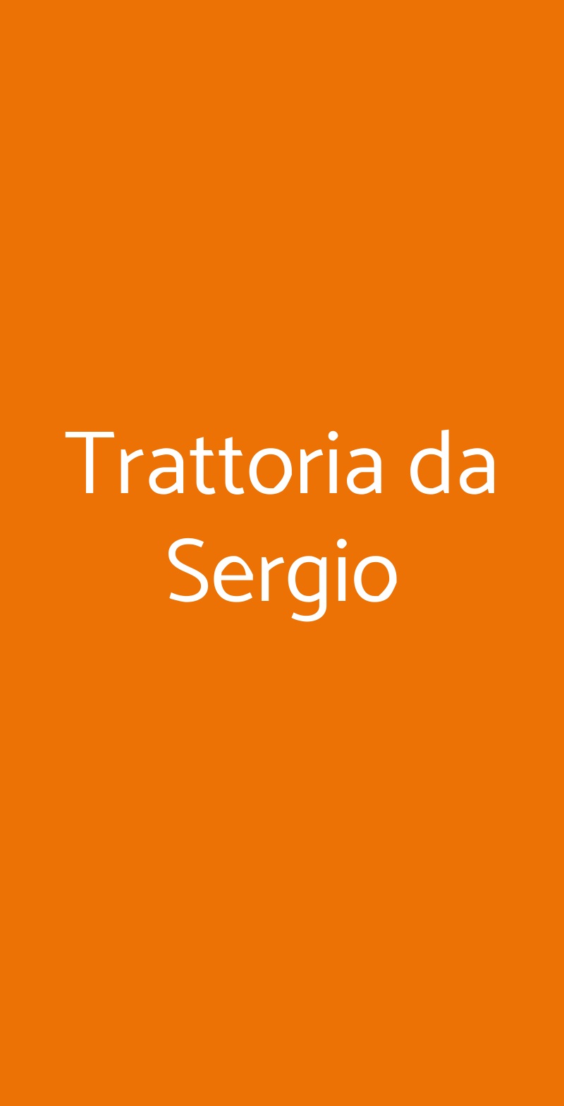 Trattoria da Sergio Firenze menù 1 pagina