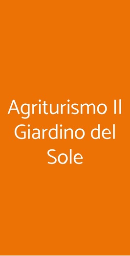 Agriturismo Il Giardino Del Sole, Carlentini