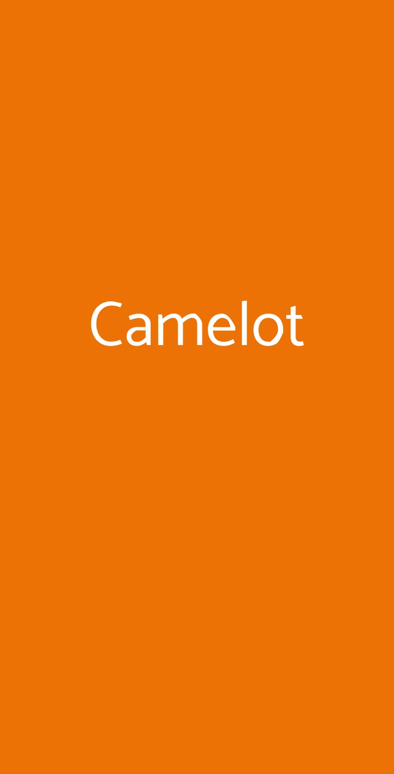 Camelot Milano menù 1 pagina