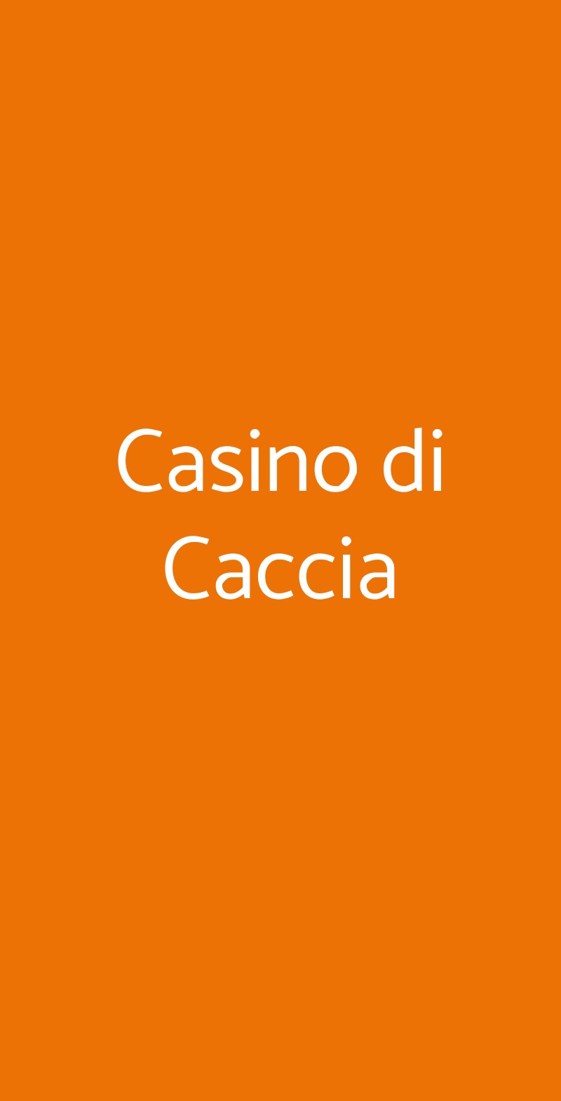 Casino di Caccia Sommacampagna menù 1 pagina