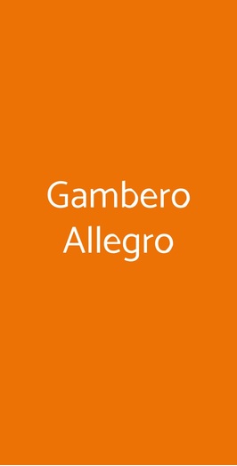 Gambero Allegro, Fiumicino