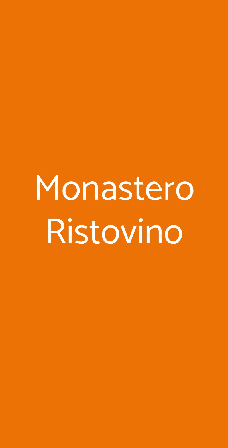 Monastero Ristovino Napoli menù 1 pagina