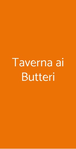 Taverna Ai Butteri, Anzola Dell'Emilia