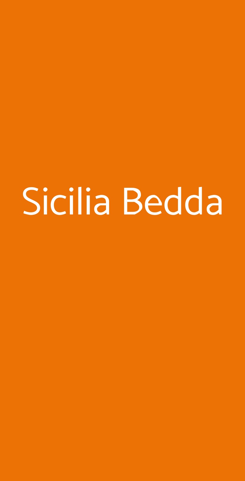 Sicilia Bedda Milano menù 1 pagina