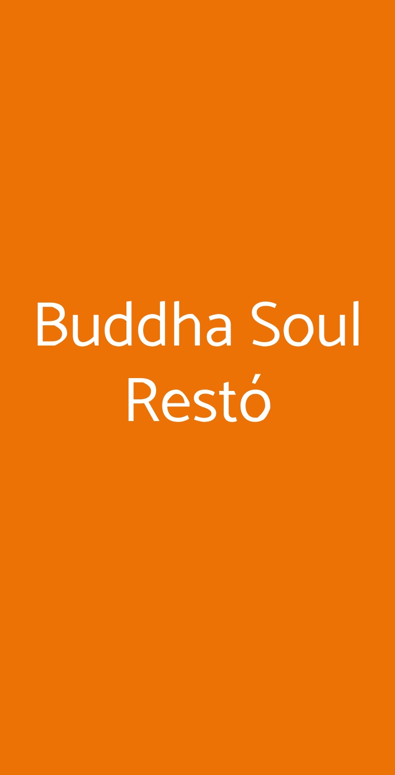 Buddha Soul Restó Venezia menù 1 pagina