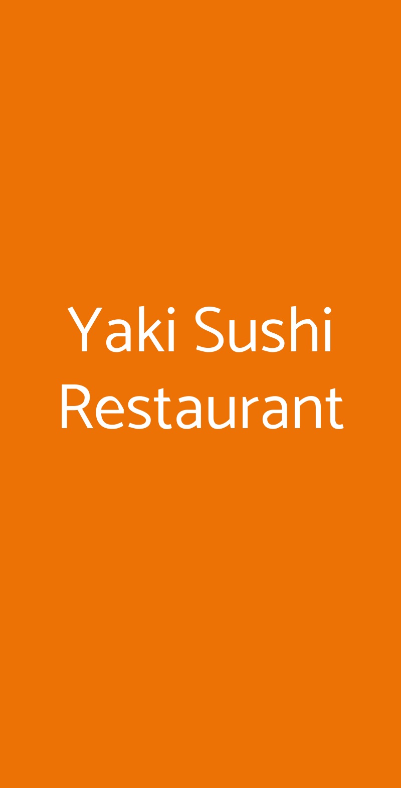 Yaki Sushi Restaurant Torino menù 1 pagina