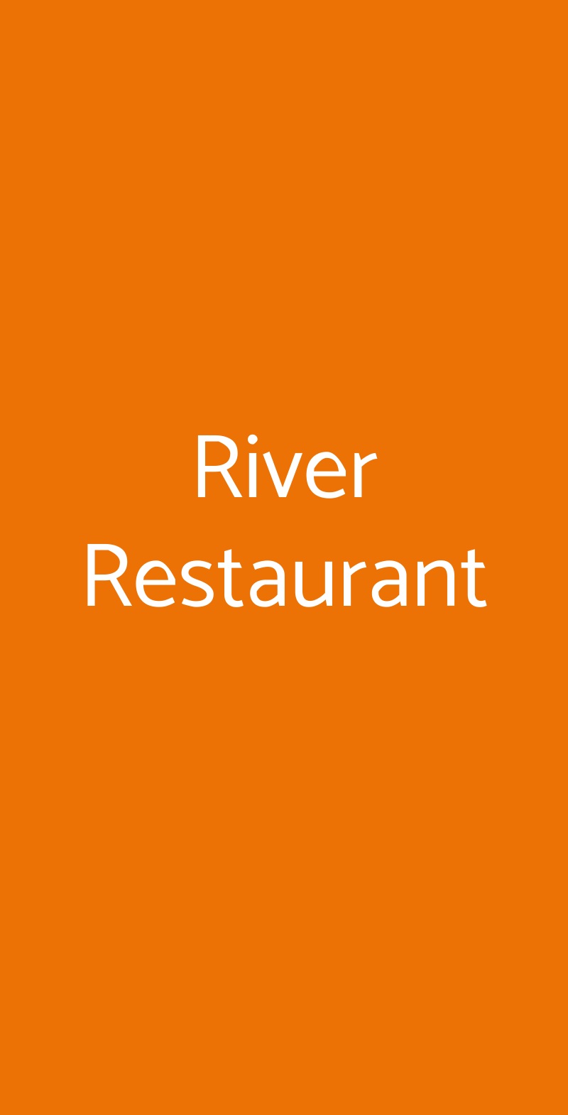 River Restaurant Roma menù 1 pagina