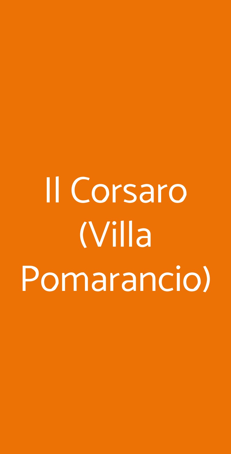 Il Corsaro (Villa Pomarancio) Foiano della Chiana menù 1 pagina