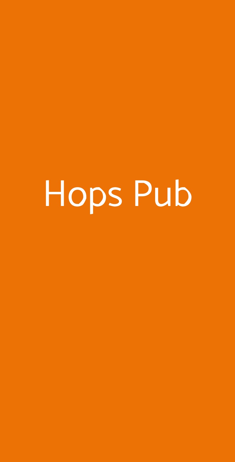 Hops Pub Lido di Ostia menù 1 pagina