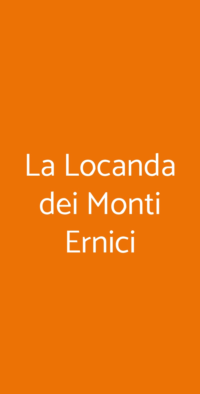 La Locanda dei Monti Ernici Vico Nel Lazio menù 1 pagina