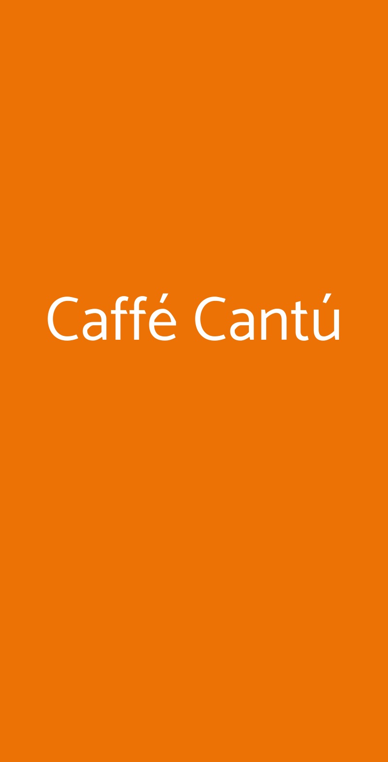 Caffé Cantú Roma menù 1 pagina