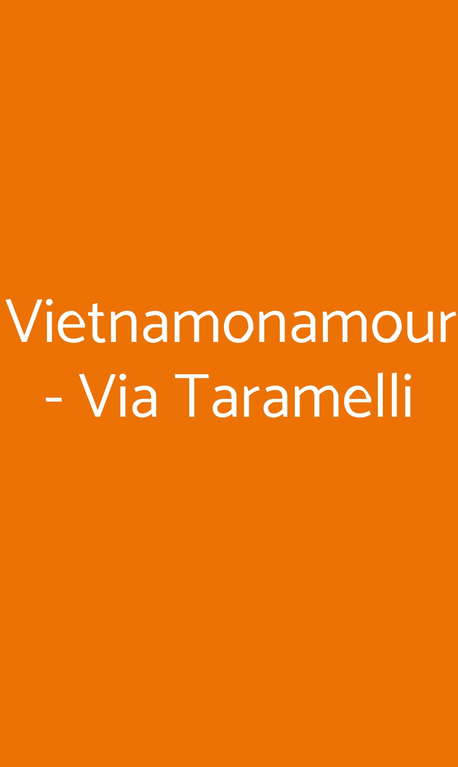 Vietnamonamour - Via Taramelli Milano menù 1 pagina