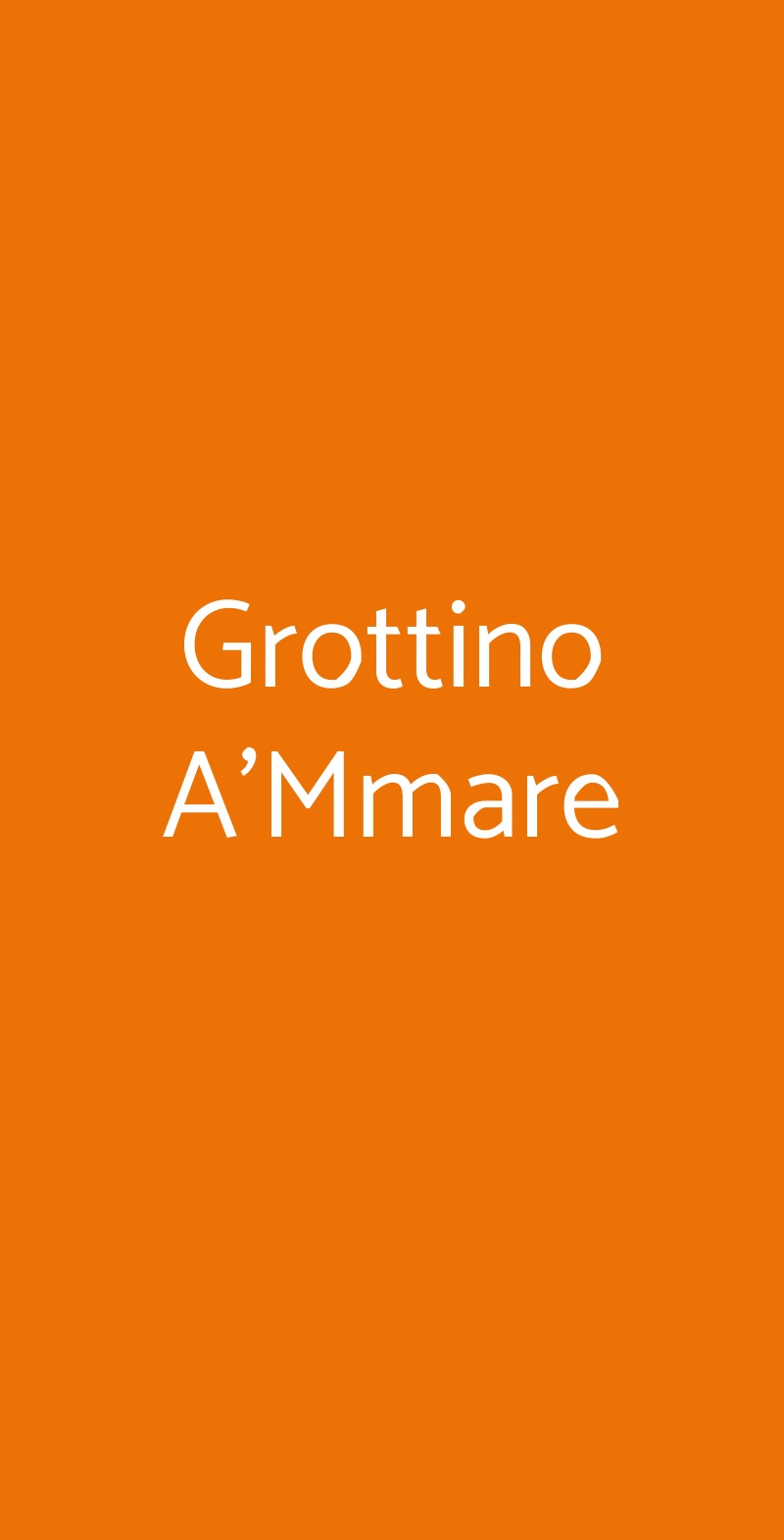Grottino A'Mmare Pozzuoli menù 1 pagina