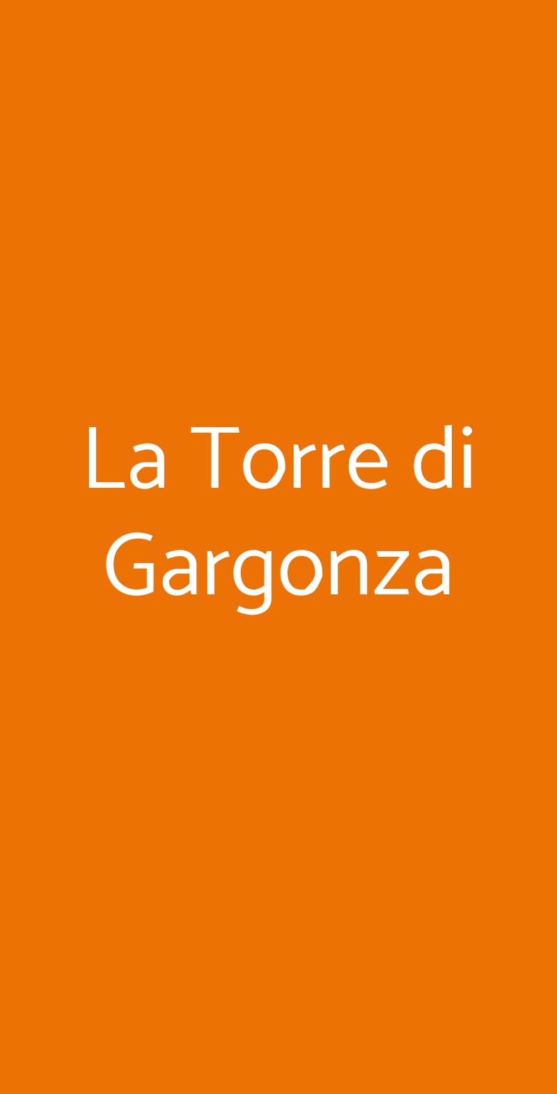 La Torre di Gargonza Monte San Savino menù 1 pagina