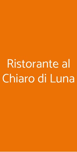 Ristorante Al Chiaro Di Luna, Comacchio