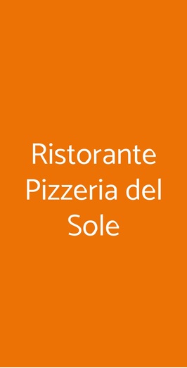 Ristorante Pizzeria Del Sole, Alessandria