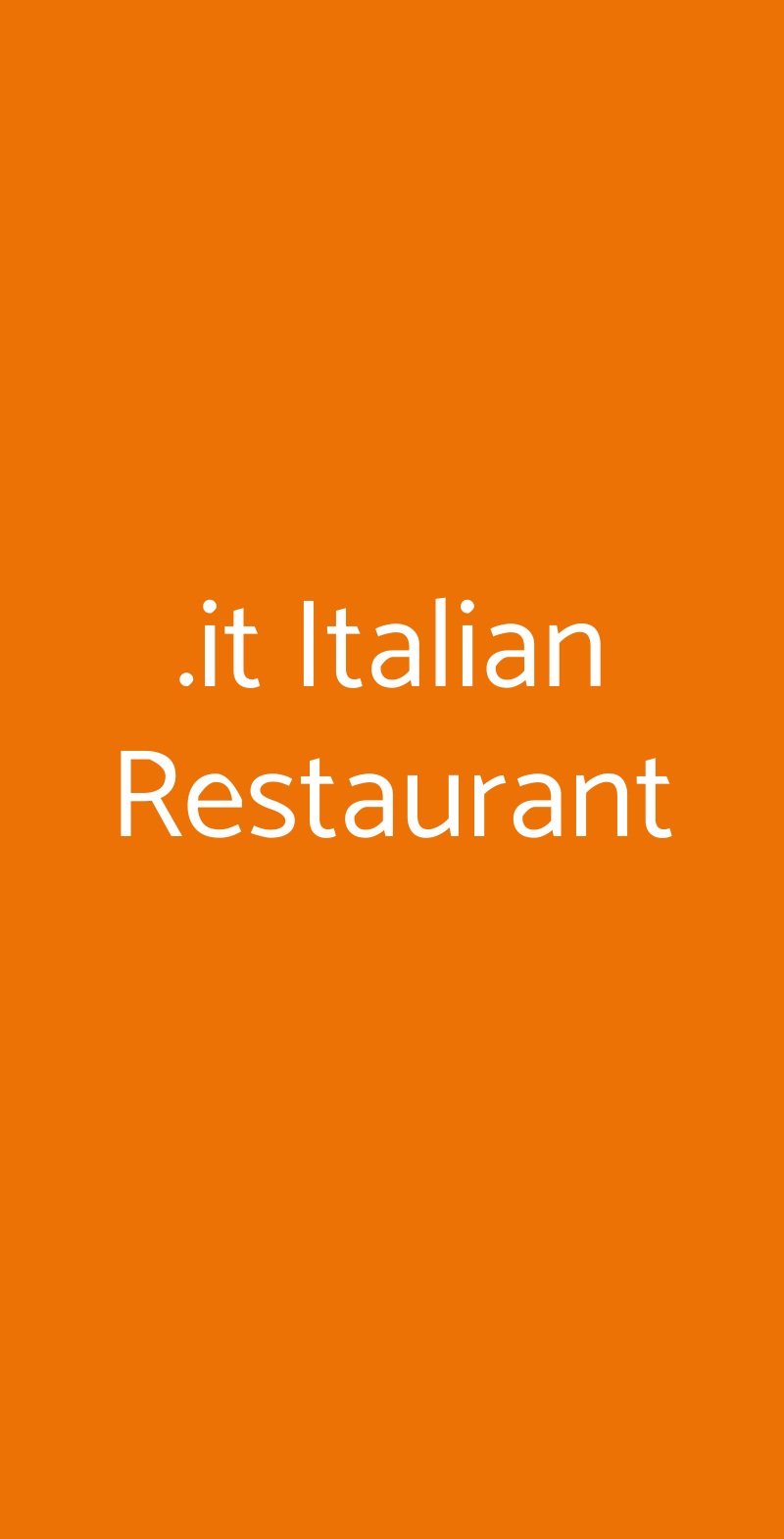 .it Italian Restaurant Fiumicino menù 1 pagina