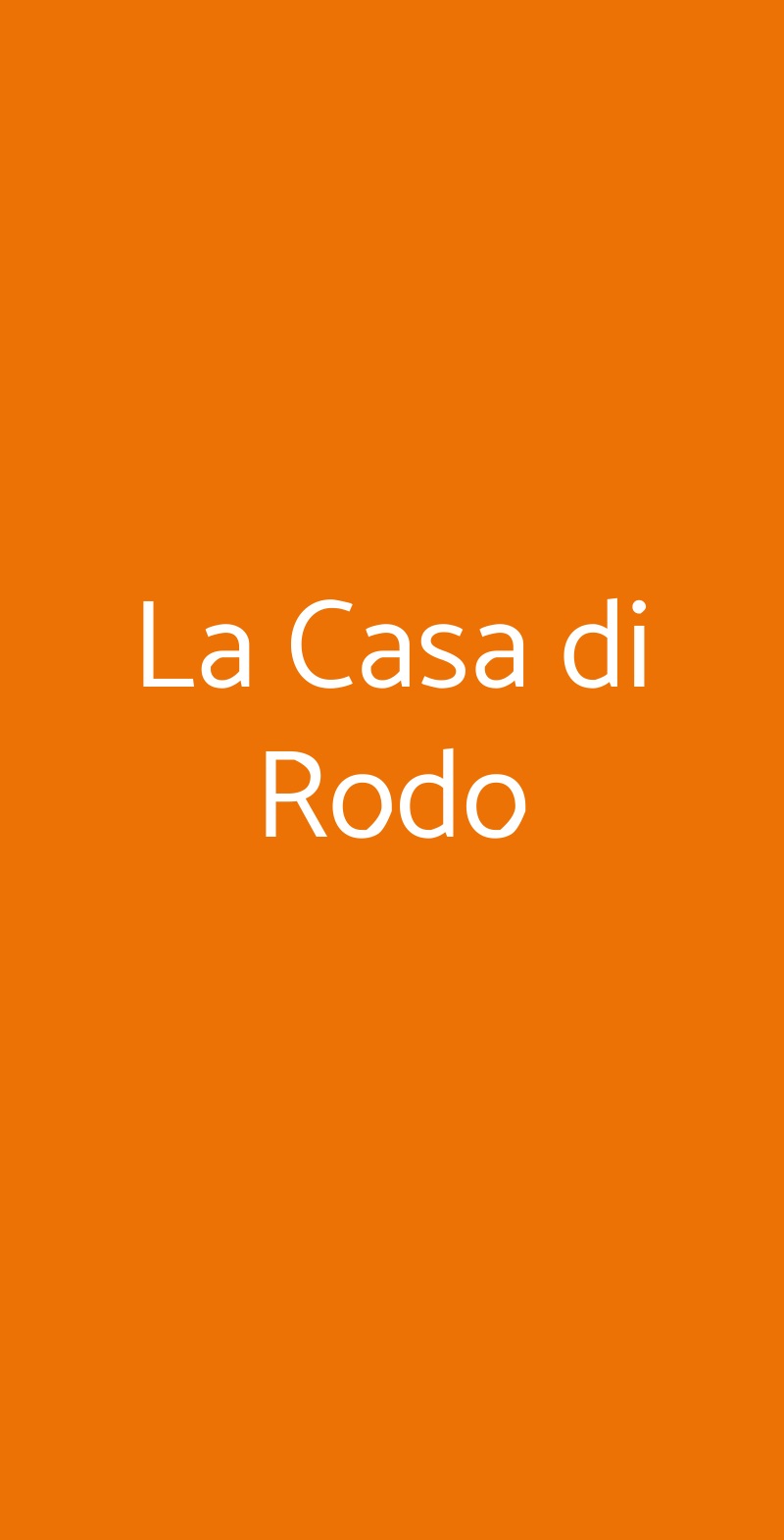 La Casa Di Rodo, Quarrata