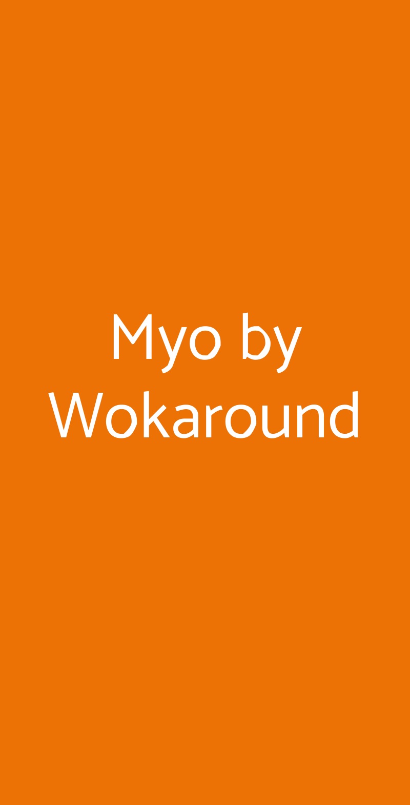 Myo by Wokaround Milano menù 1 pagina