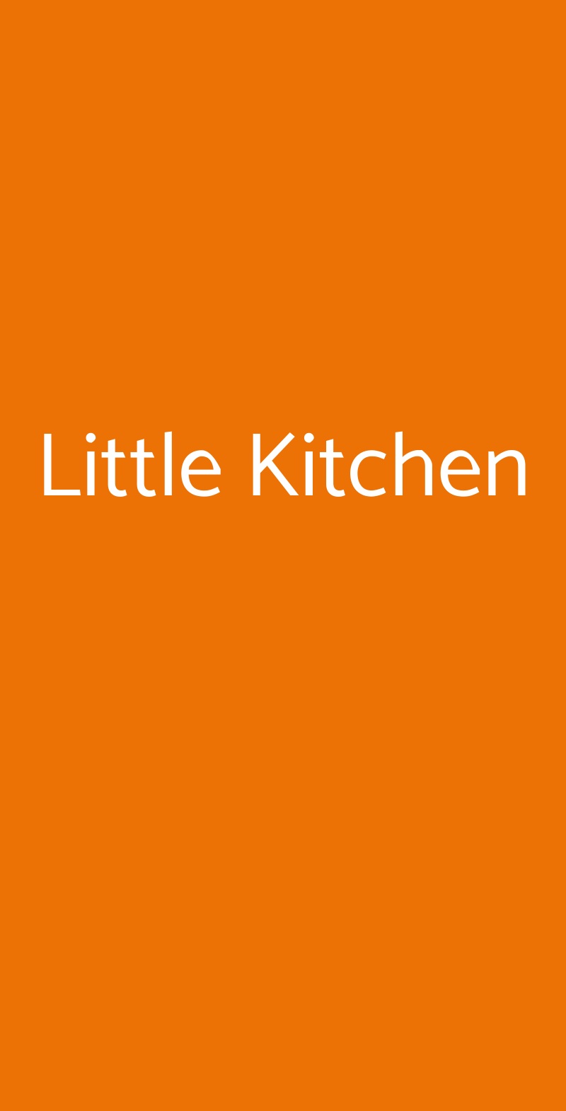 Little Kitchen Milano menù 1 pagina