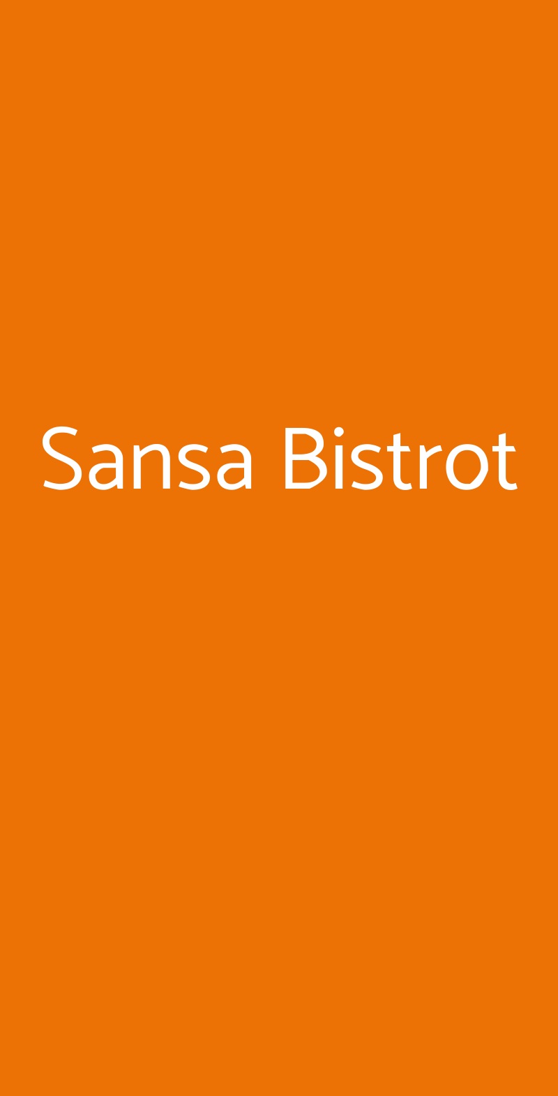 Sansa Bistrot Torino menù 1 pagina