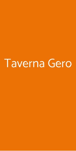 Taverna Gero, Urbino