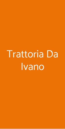 Trattoria Da Ivano, Roma