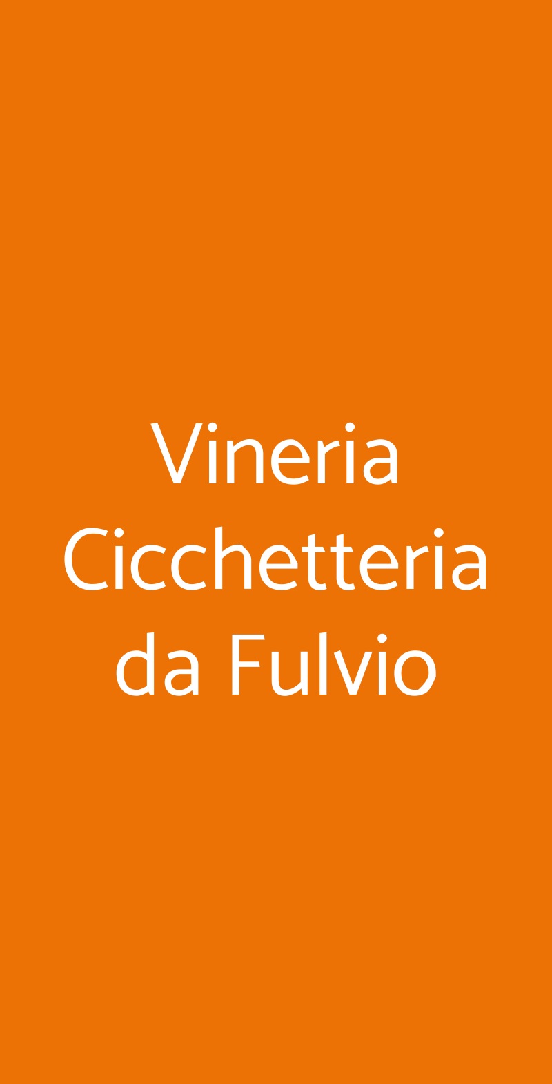 Vineria Cicchetteria da Fulvio Venezia menù 1 pagina