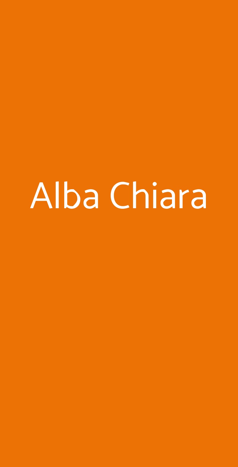 Alba Chiara Milano menù 1 pagina