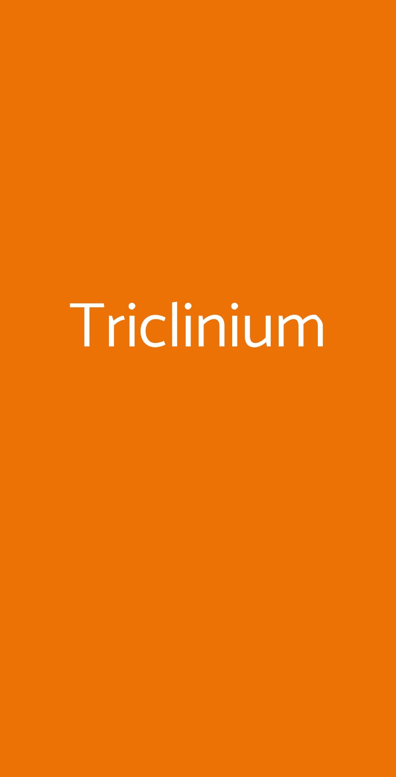Triclinium Napoli menù 1 pagina