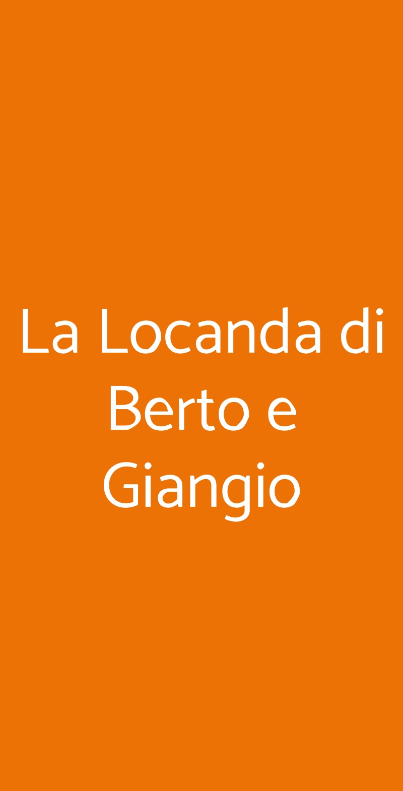 La Locanda di Berto e Giangio Colle di Val d'Elsa menù 1 pagina