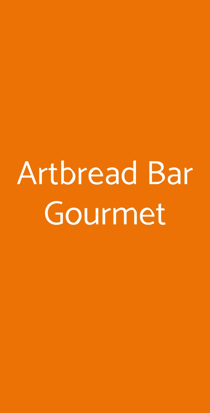 Artbread Bar Gourmet Roma menù 1 pagina