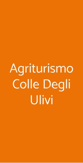 Agriturismo Colle Degli Ulivi, Cassano allo Ionio